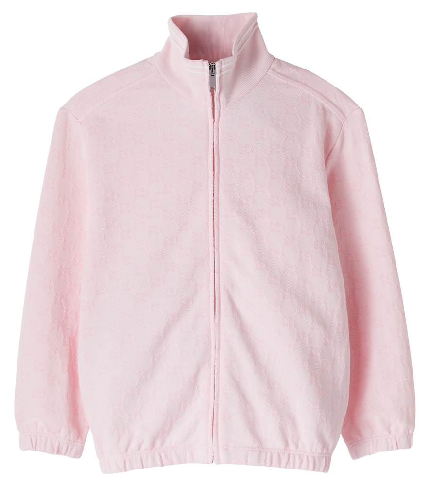 Gucci Kids Pink Gg Cotton Pique Jacket Y Size 12 - Mytheresa