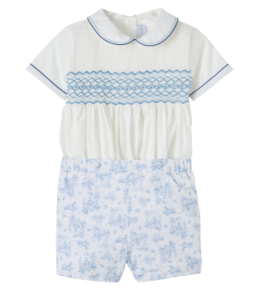 Set top e shorts in cotone