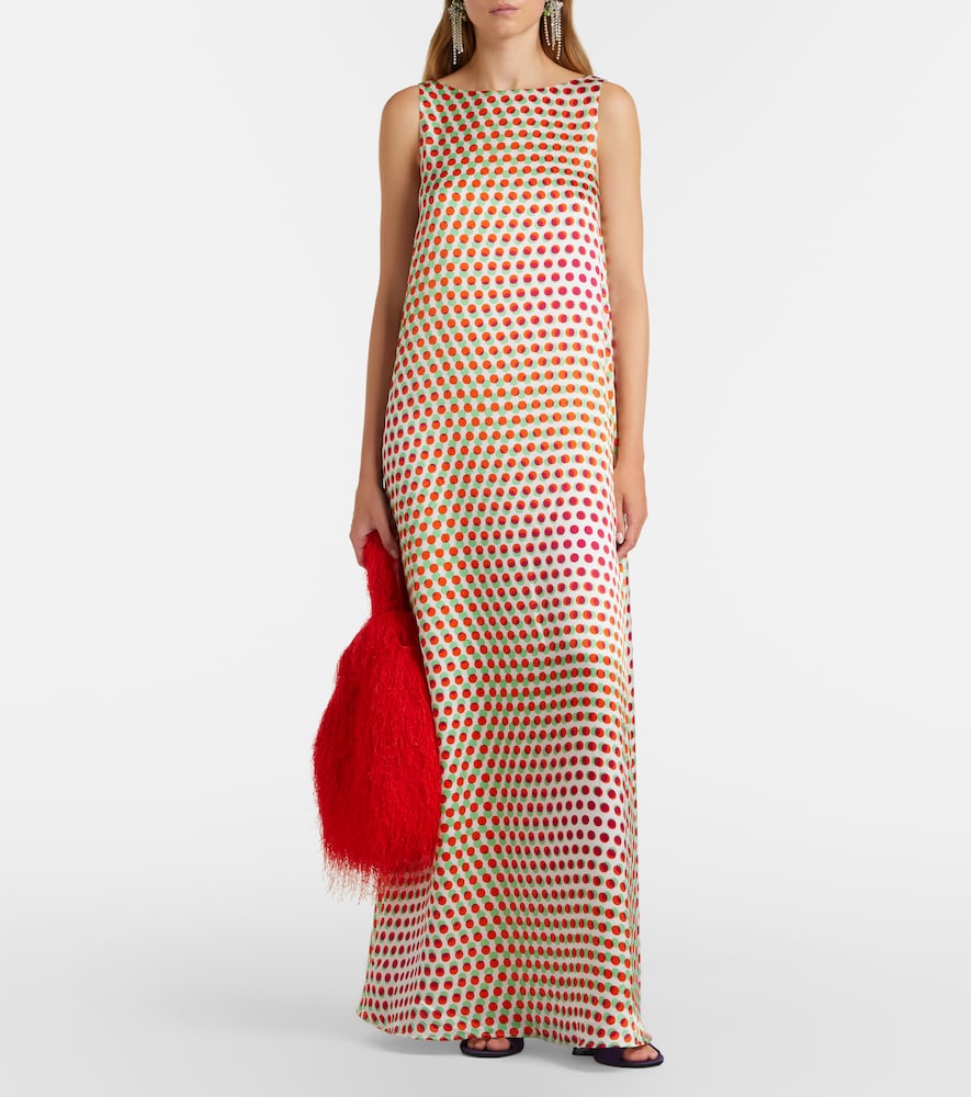 Dries Van Noten Polka-dot silk gown