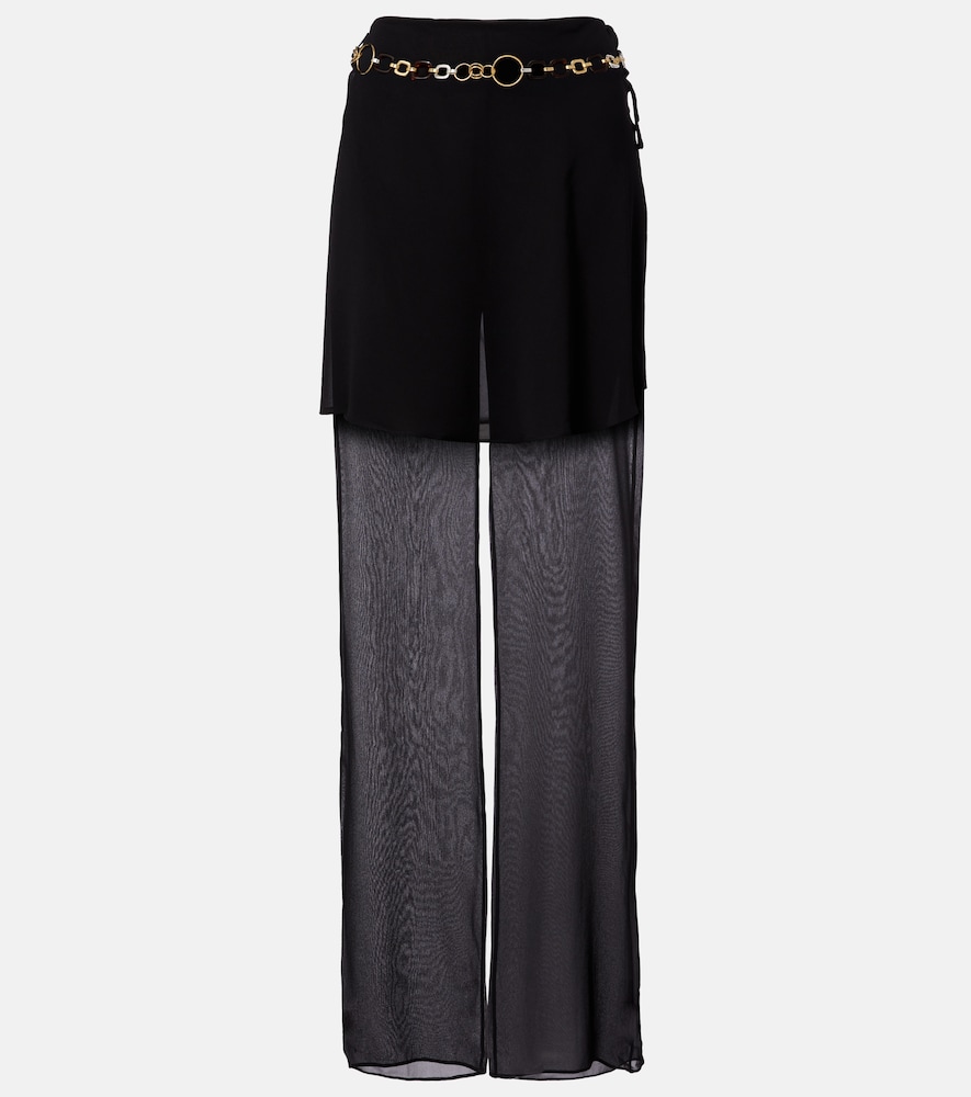 Christopher Esber Belted silk wide-leg pants