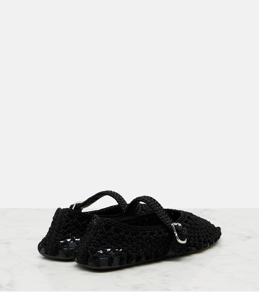  Alaia Alaia Braided Satin Cord Ballet Flats 