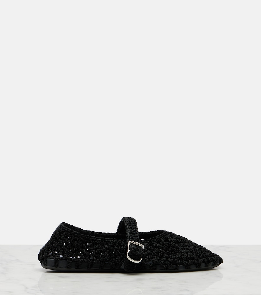  Alaia Alaia Braided Satin Cord Ballet Flats 