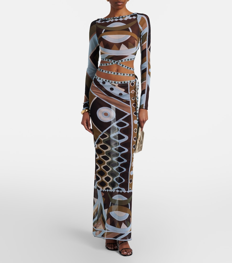 Pucci Vivara tulle maxi skirt