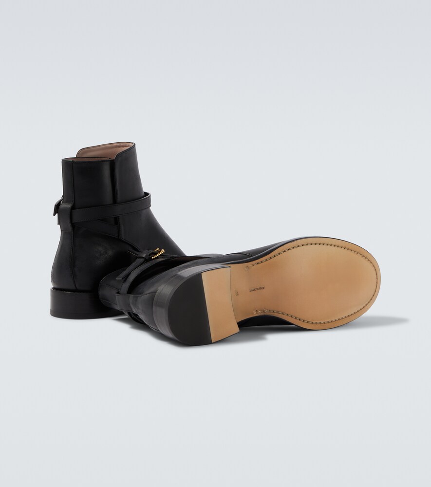  The Row The Row Nobilis Leather Ankle Boots 