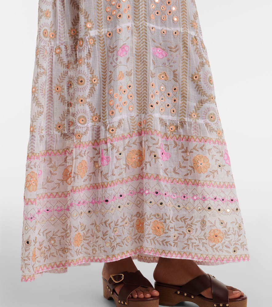  Juliet Dunn Juliet Dunn Verziertes Maxikleid Aus Baumwolle 