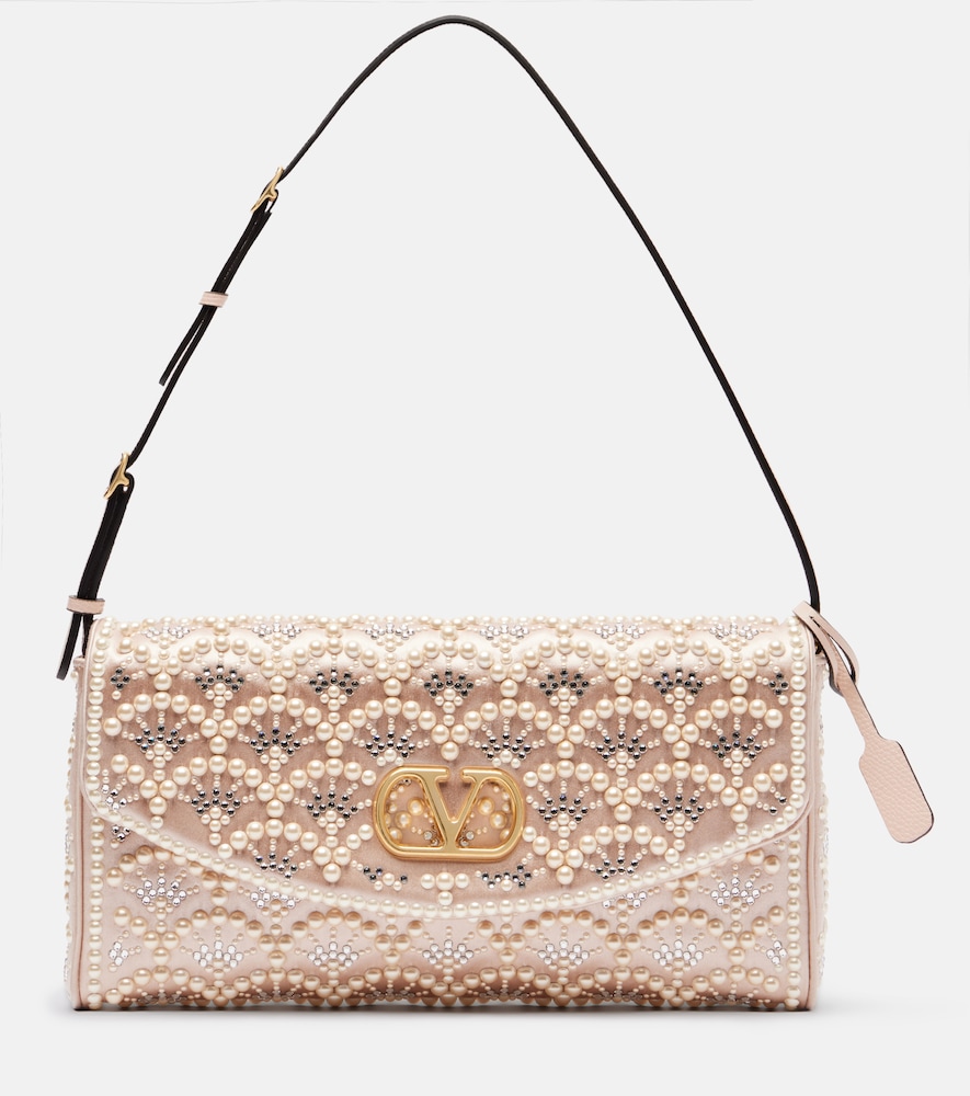 Borsa a spalla DeVain Small in raso