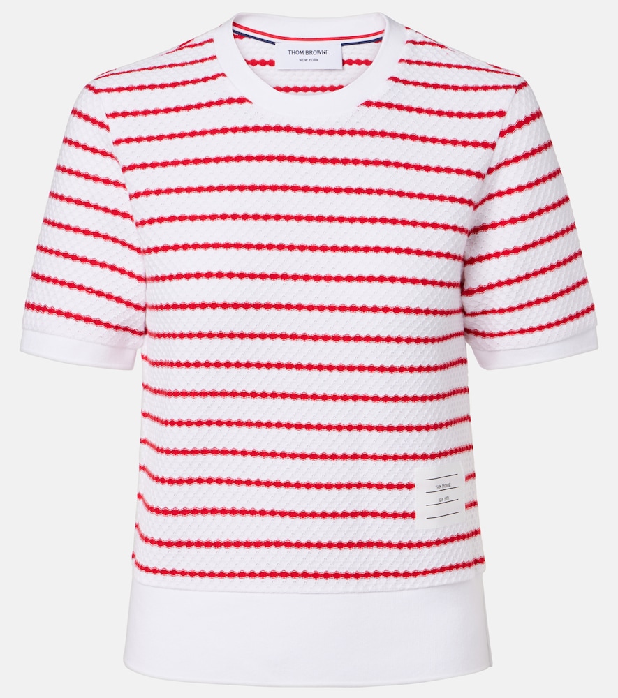 Top in cotone a righe