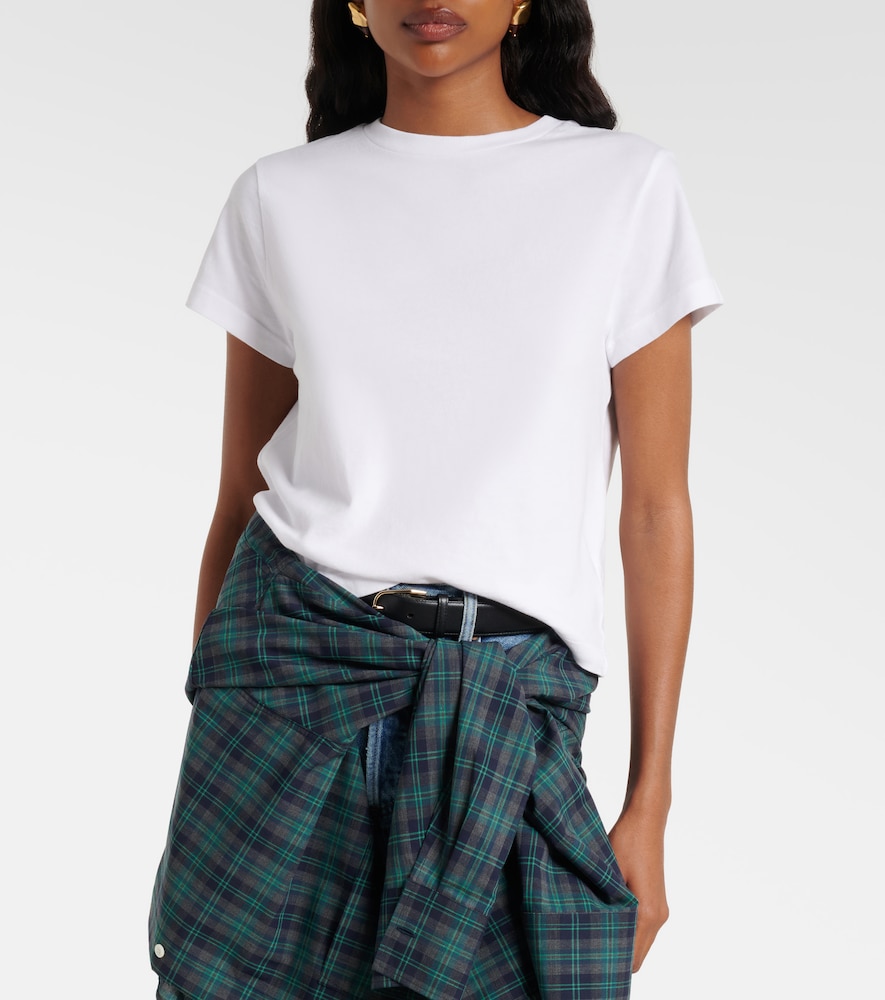 Agolde Adine cropped cotton jersey T-shirt
