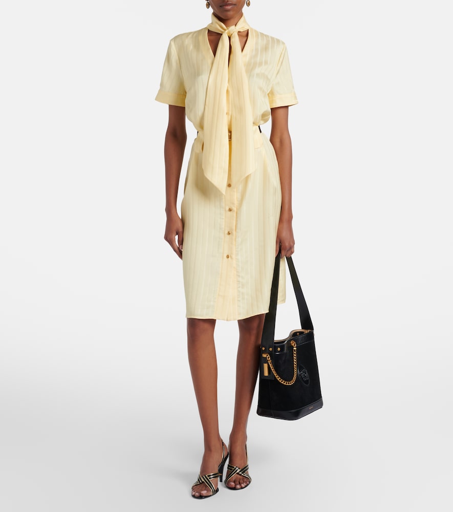 Versace Greca jacquard satin minidress