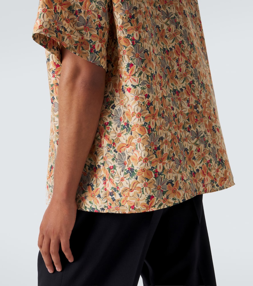  Valentino Valentino Camisa Bowling De Seda Estampada 