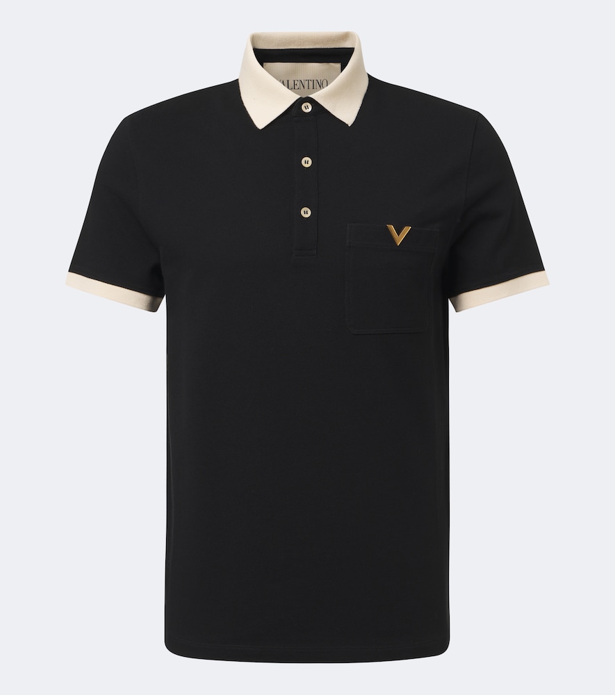 Polo VLogo in piqué di cotone