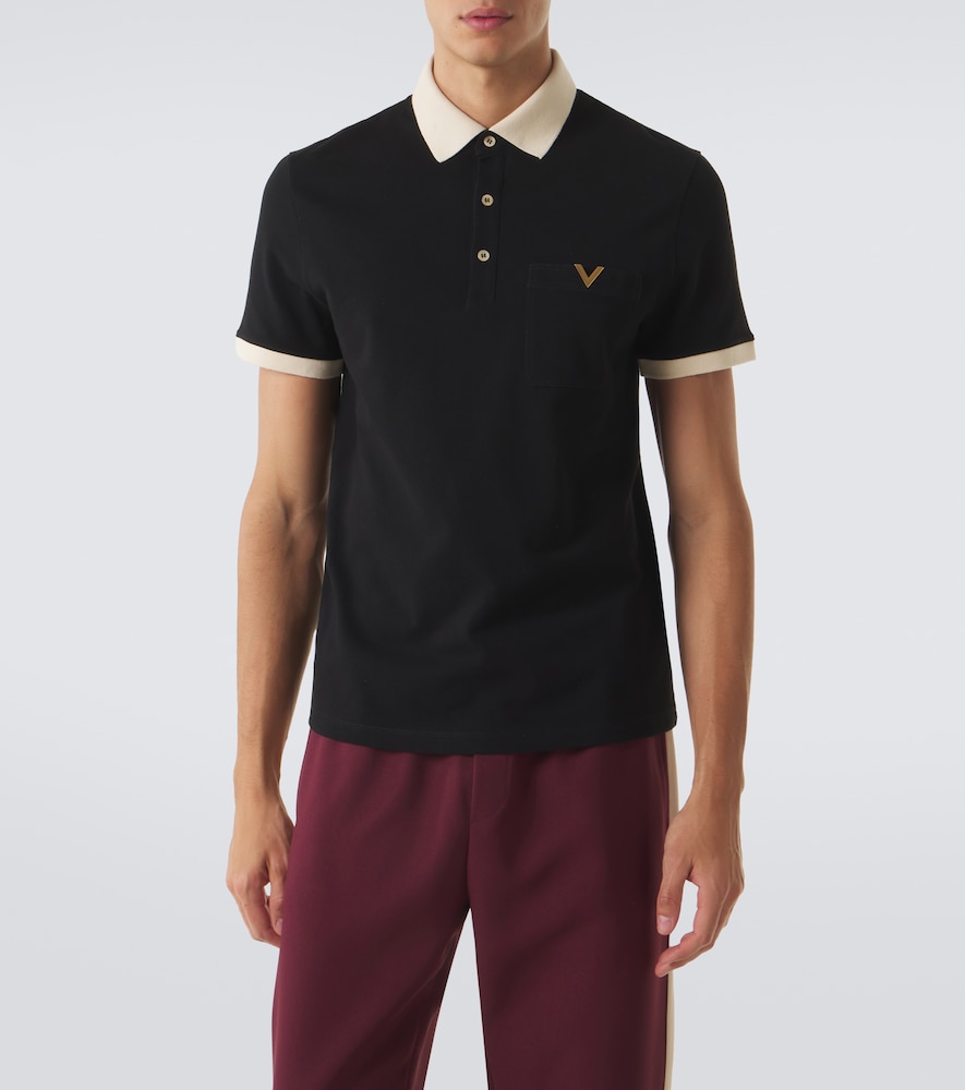 Garavani Vlogo Cotton Piqué Polo Shirt
