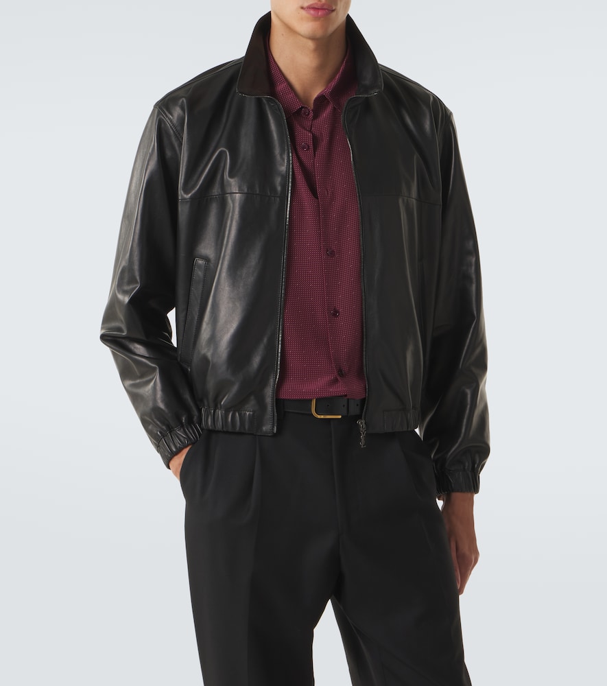 Leather Blouson Jacket
