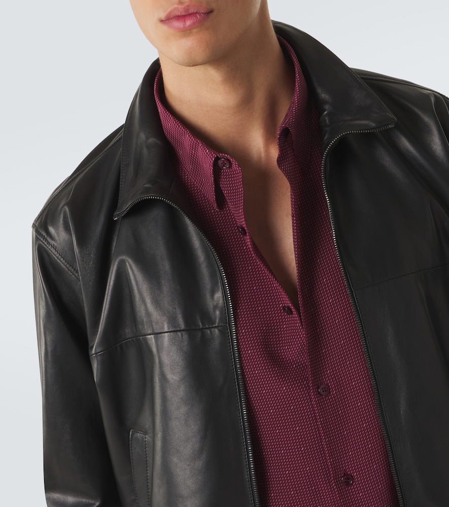 Leather Blouson Jacket