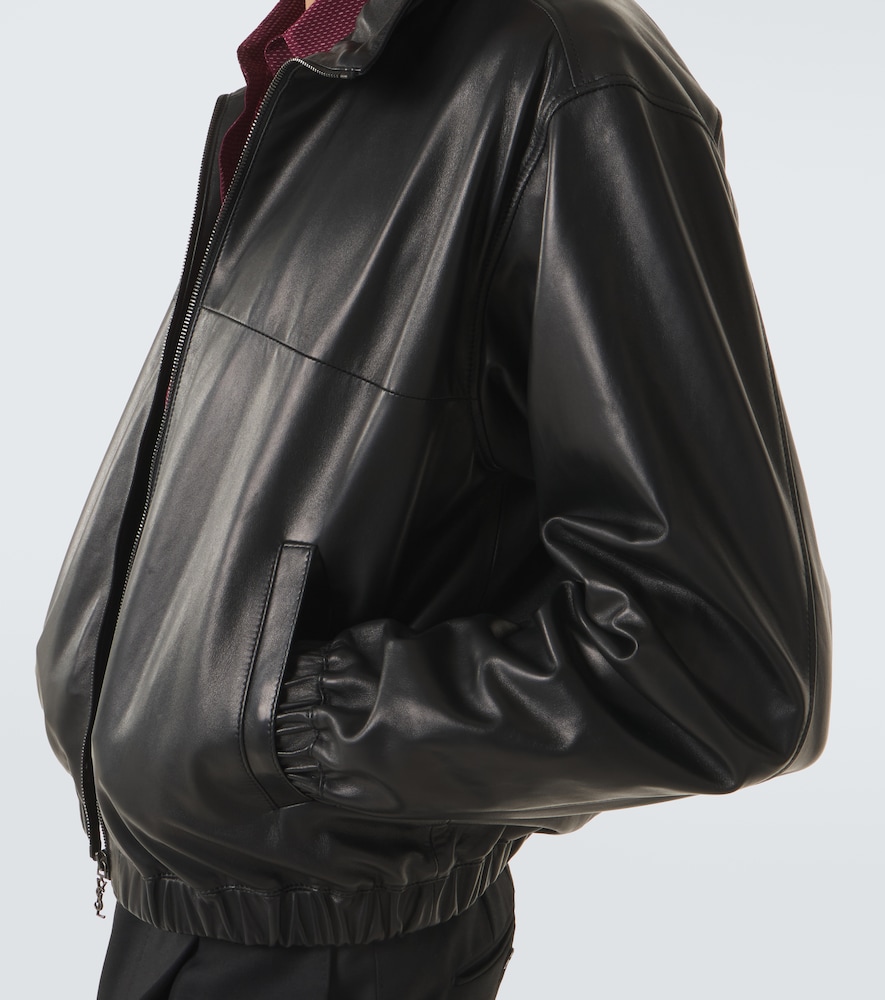 Leather Blouson Jacket
