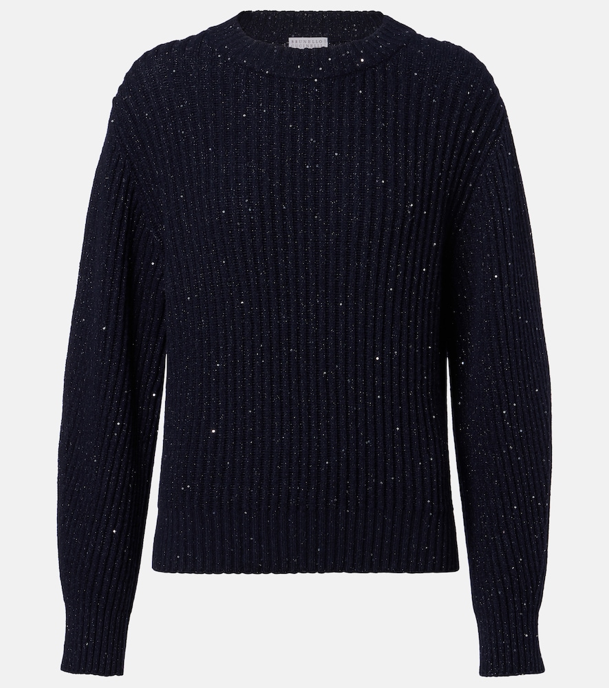 Sequined Cashmere And Wool-Blend Sweater