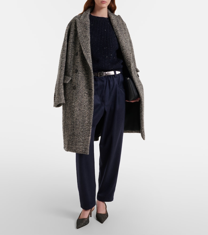 Sequined Cashmere And Wool-Blend Sweater