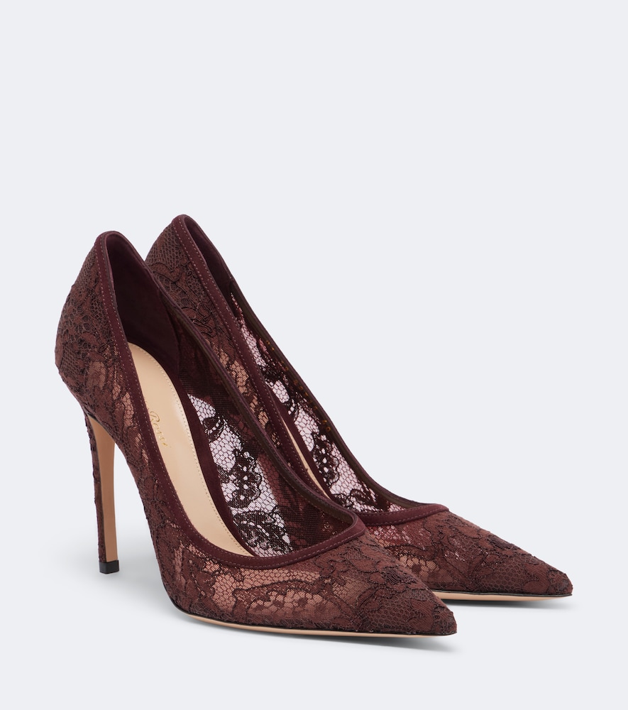 Pumps Claudia in pizzo con suede