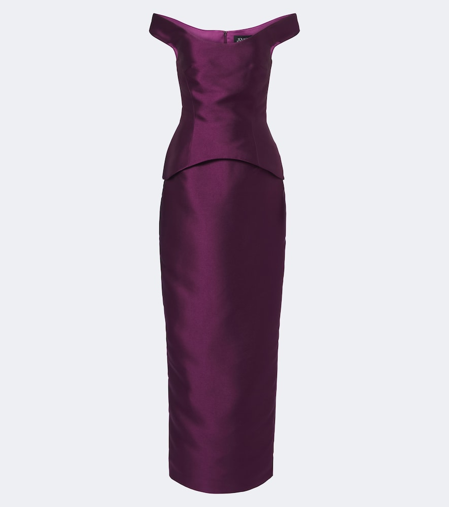 Solace London Robe longue Pieta en satin