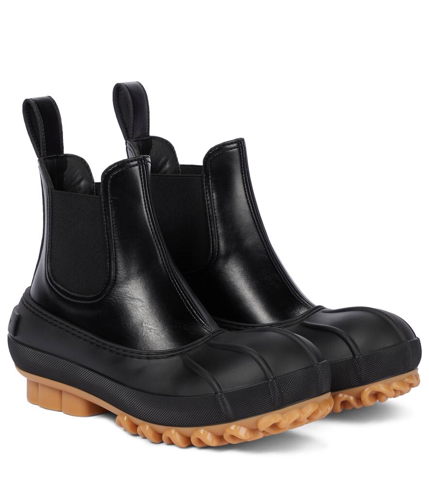 Stella Mccartney Faux Leather And Rubber Chelsea Boots In Black