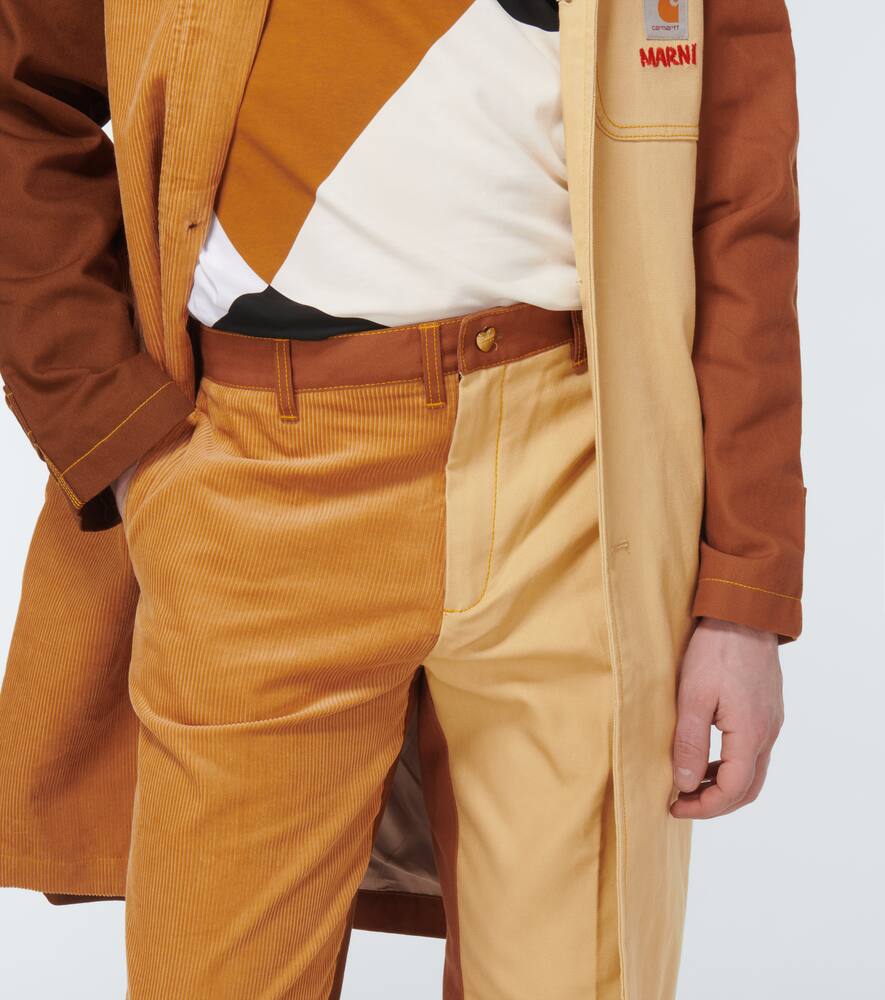 Shop Marni X Carhartt Cotton Pants In Tobacco