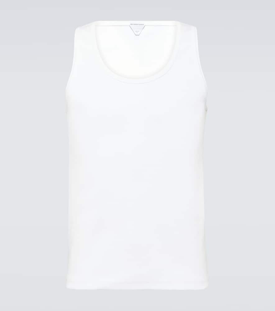 Bottega Veneta Ribbed-knit cotton-blend tank top