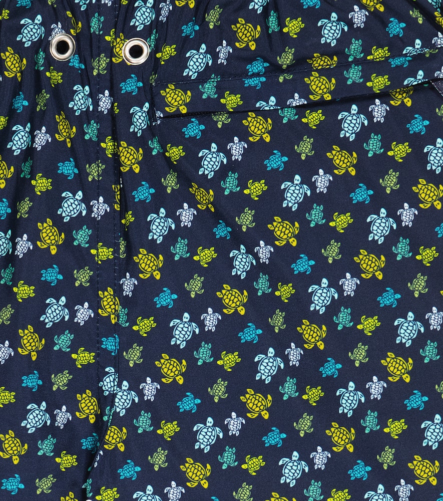 Vilebrequin Jim Printed Swim Trunks In Bleu Marine