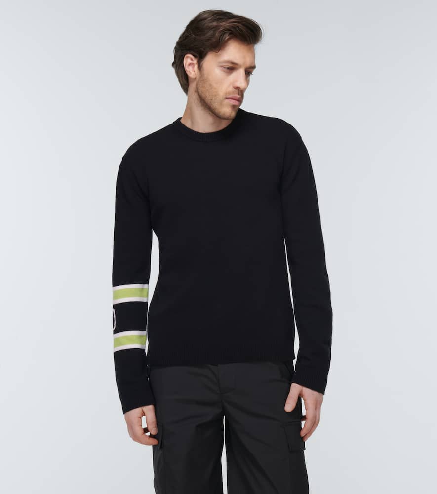 Valentino Vlogo Wool And Cashmere Sweater In Black