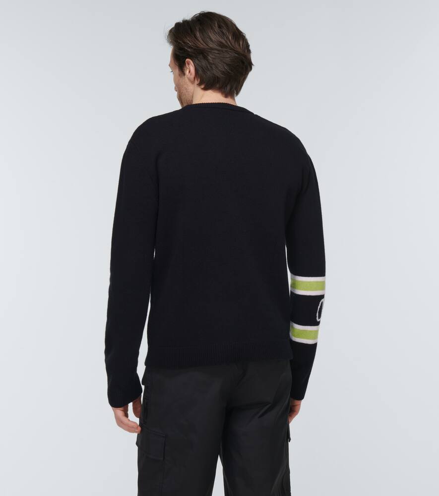 Valentino Vlogo Wool And Cashmere Sweater In Black