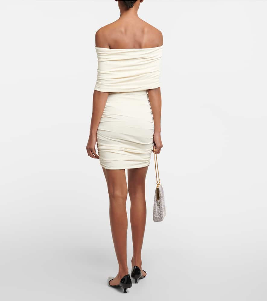 KHAITE AERICA OFF-SHOULDER MINIDRESS