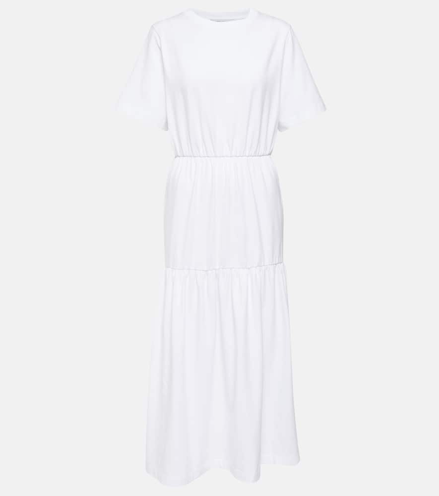 Max Mara Cotton jersey tiered midi dress