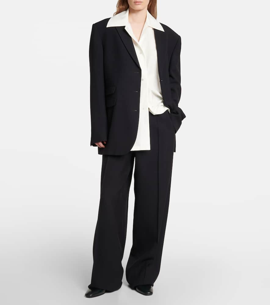 The Row Roan Oversized Canvas Pants In Night Sky