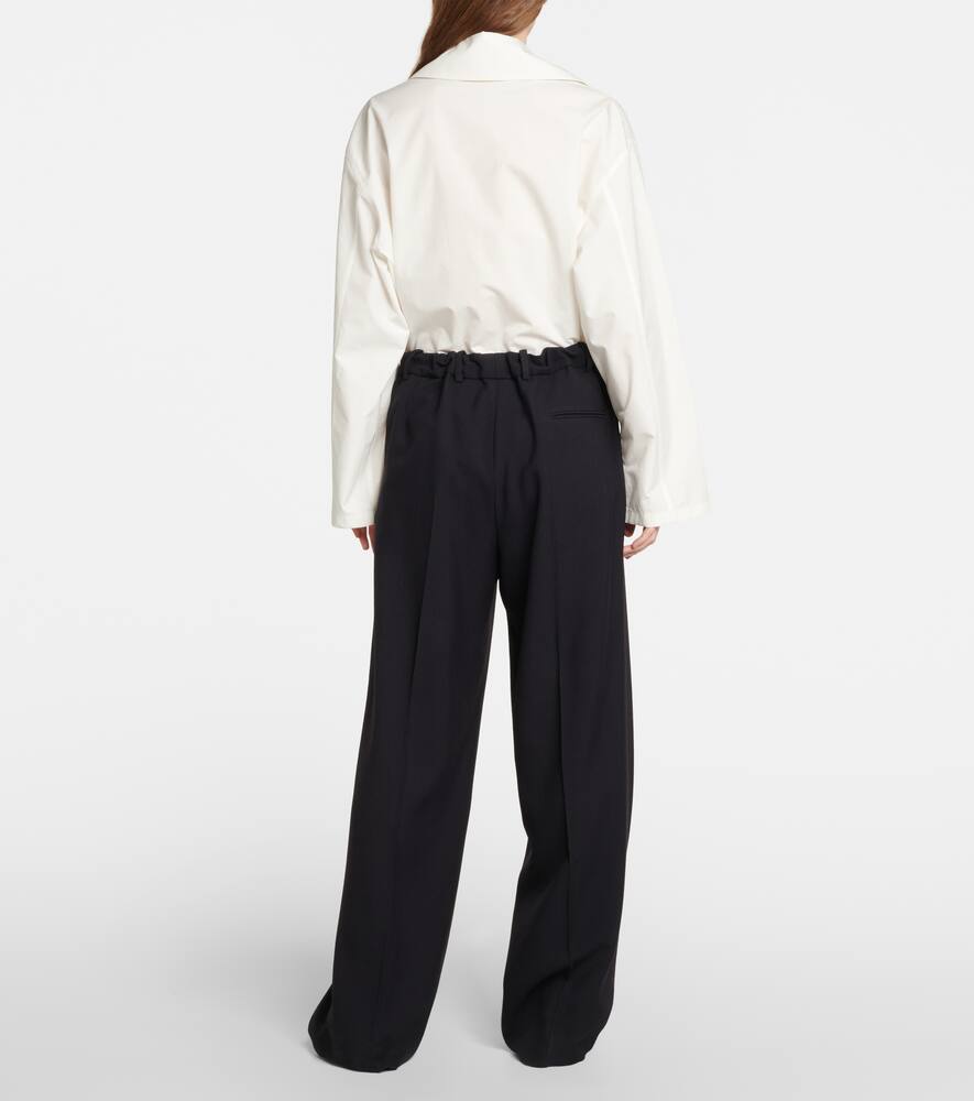 The Row Roan Oversized Canvas Pants In Night Sky