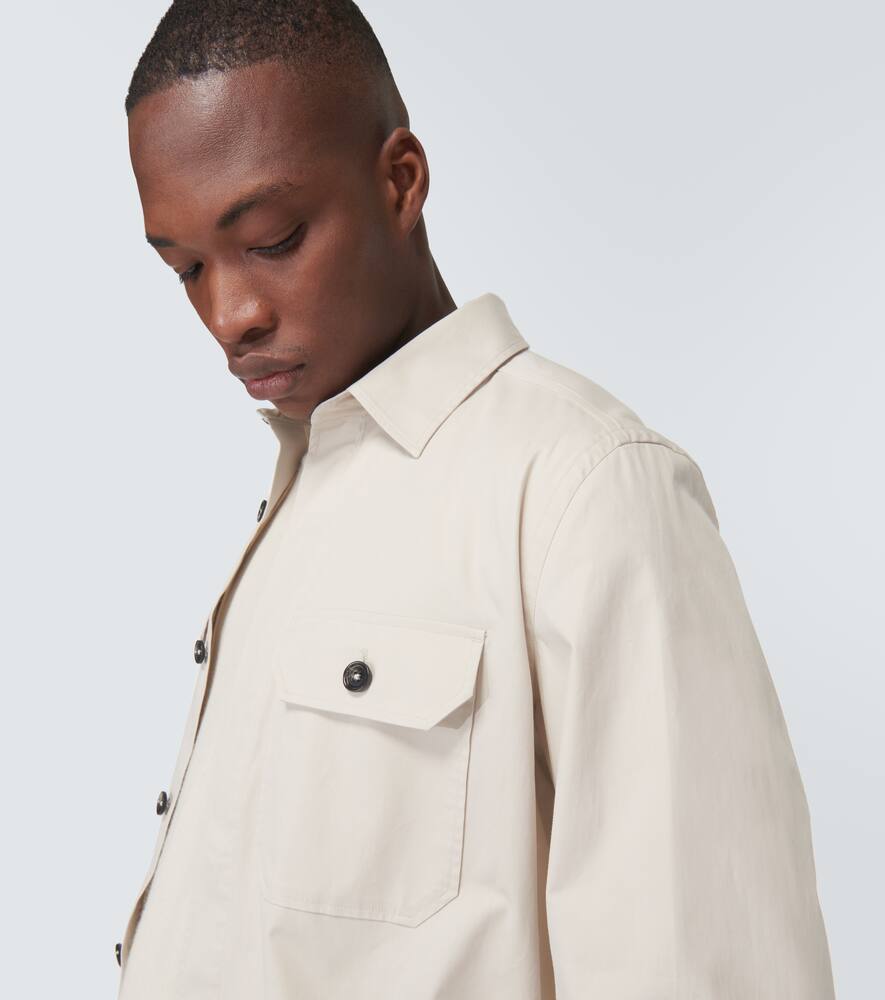 Zegna Cotton-blend Overshirt In White