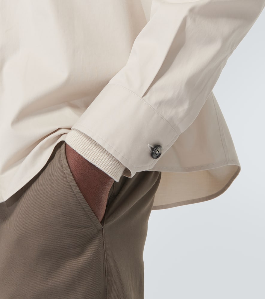 Zegna Cotton-blend Overshirt In White