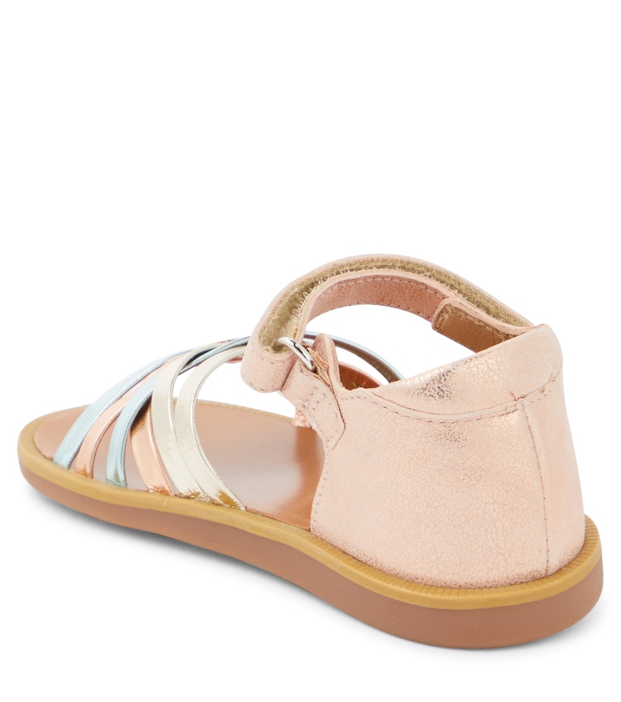  Pom D'api Pom D'api Sandalen Poppy Lux Aus Metallic-leder 