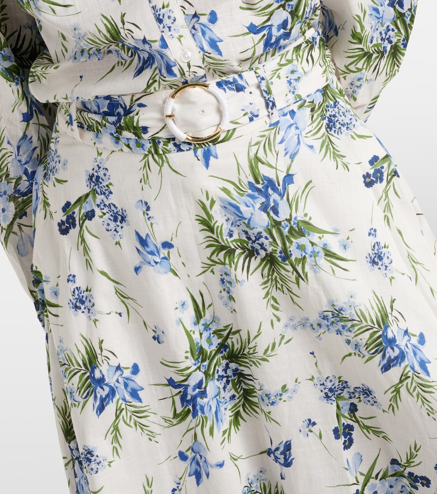  Veronica Beard Veronica Beard Arwen Floral Cotton Midi Skirt 