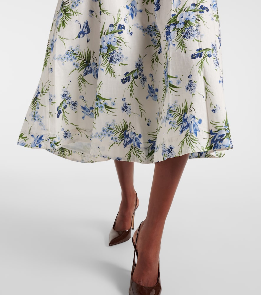  Veronica Beard Veronica Beard Arwen Floral Cotton Midi Skirt 