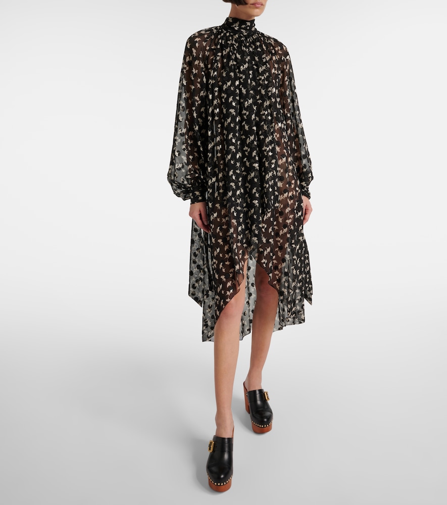  Chloe Chloe Floral Silk Chiffon Midi Dress 