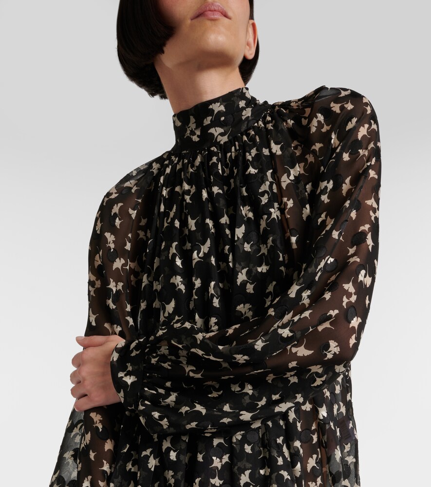  Chloe Chloe Floral Silk Chiffon Midi Dress 