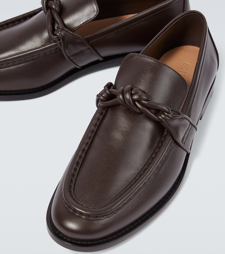 Bottega Veneta Astaire Knot-detailed Leather Loafers In Brown