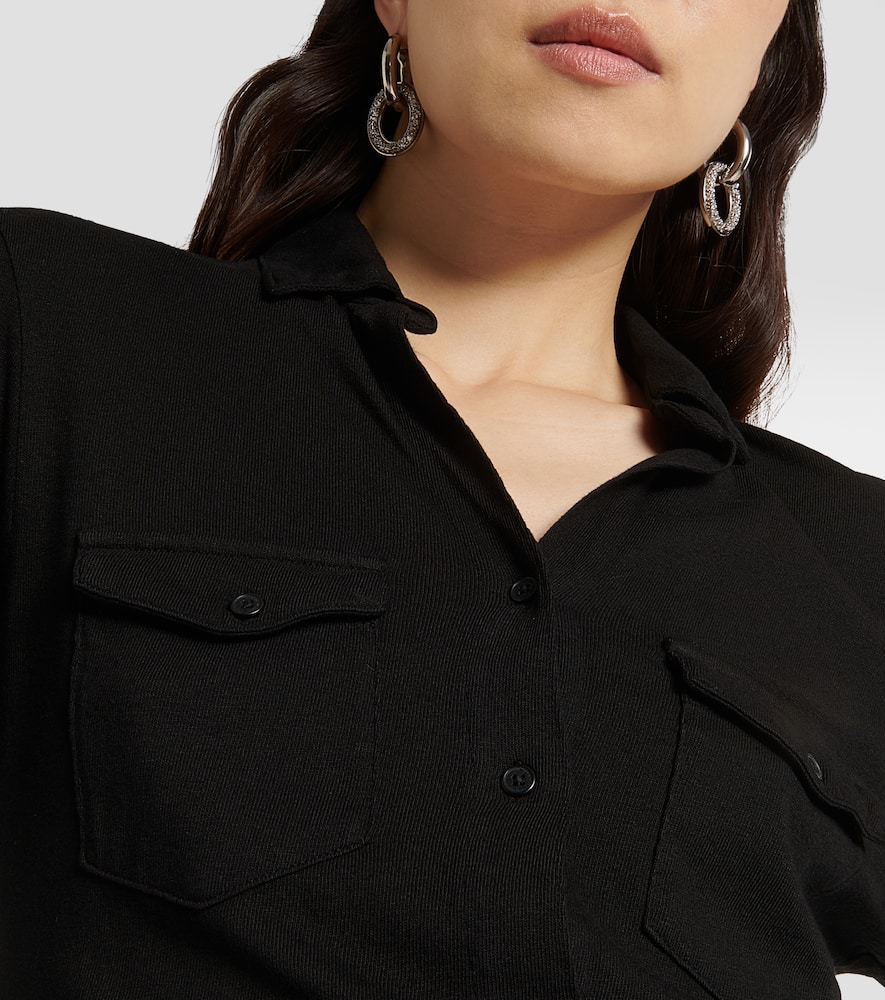 Nili Lotan Liam Cotton Shirt In Black