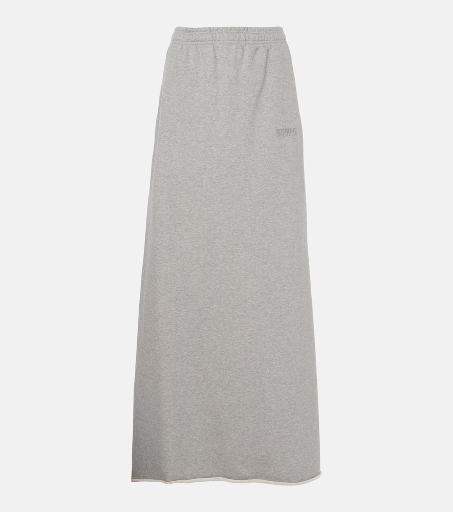 Molleton cotton-blend maxi skirt