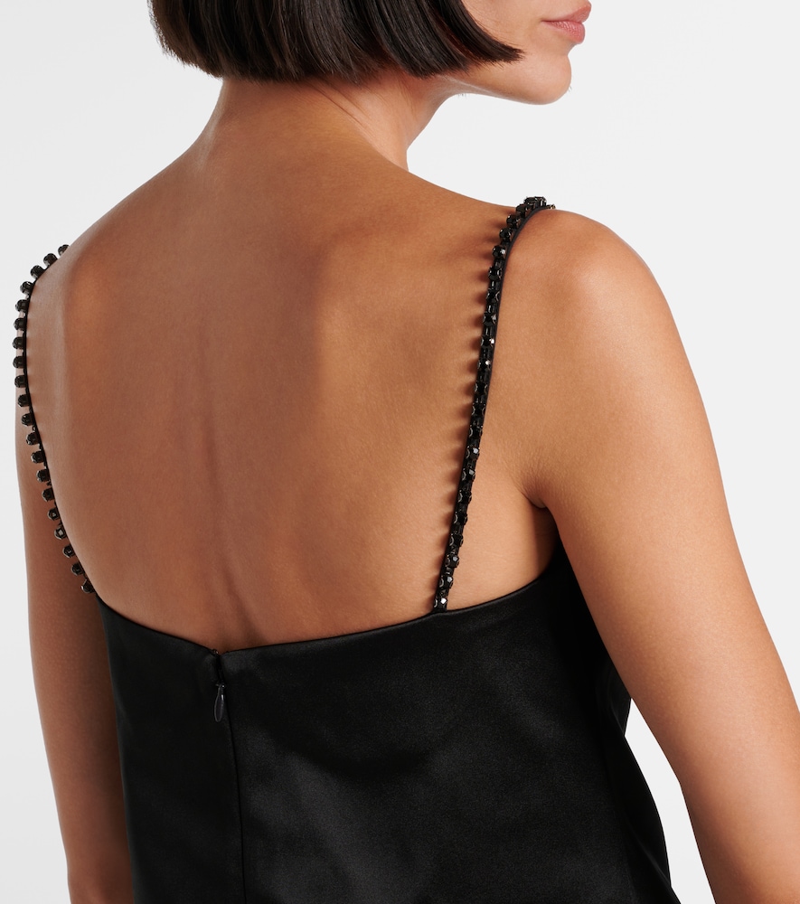  Self-portrait Self-portrait Verziertes Minikleid Aus Satin 