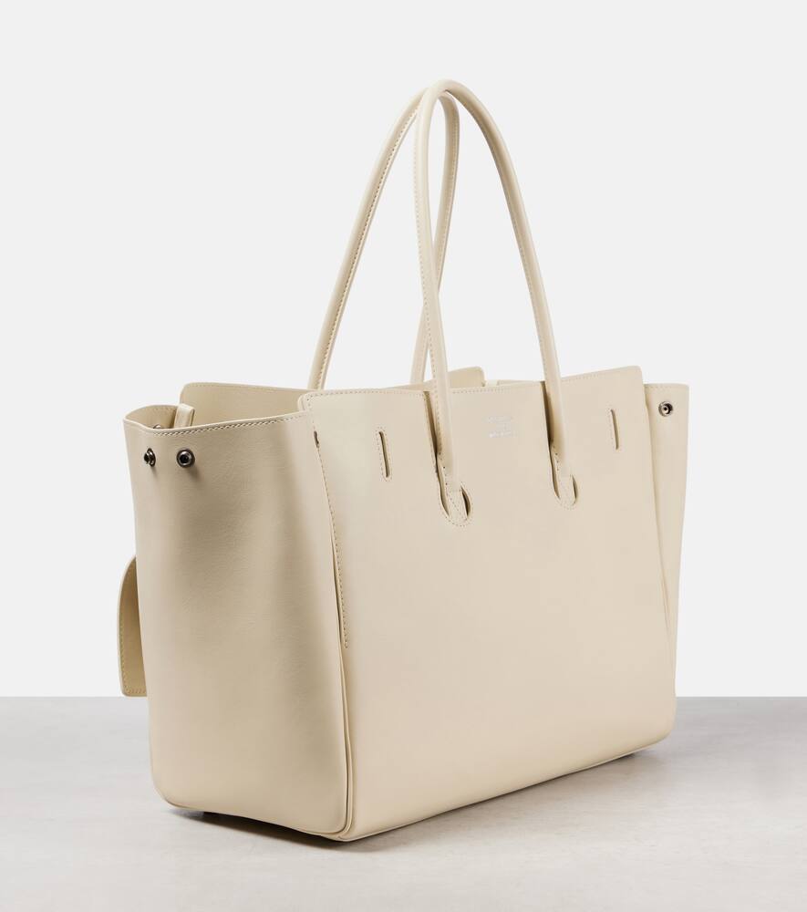 Balenciaga Bel Air Medium Leather Tote Bag In Neutrals