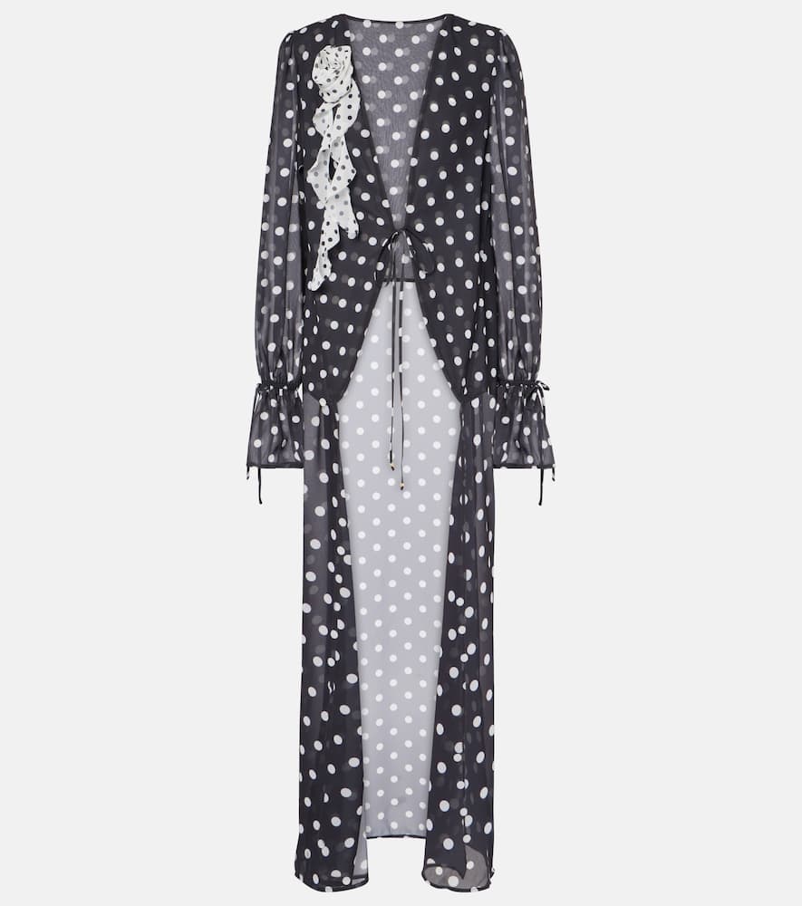 Polka-dot beach cover-up