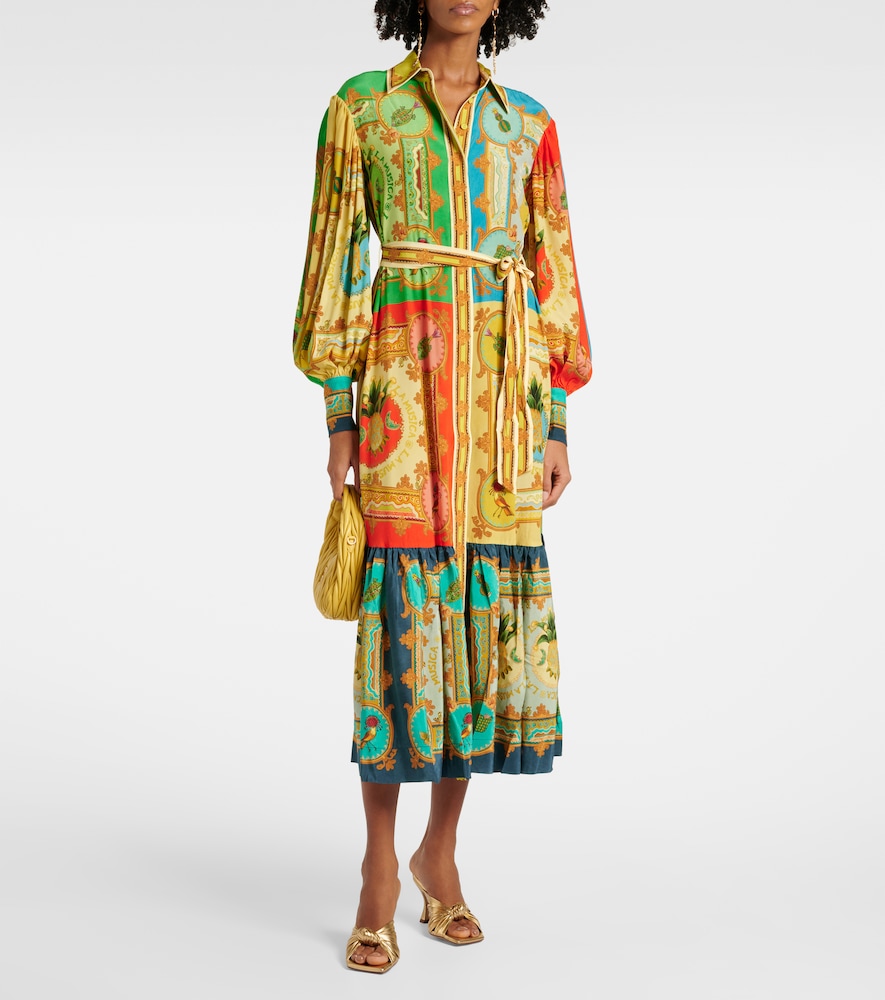 Alémais Monte printed linen shirt dress