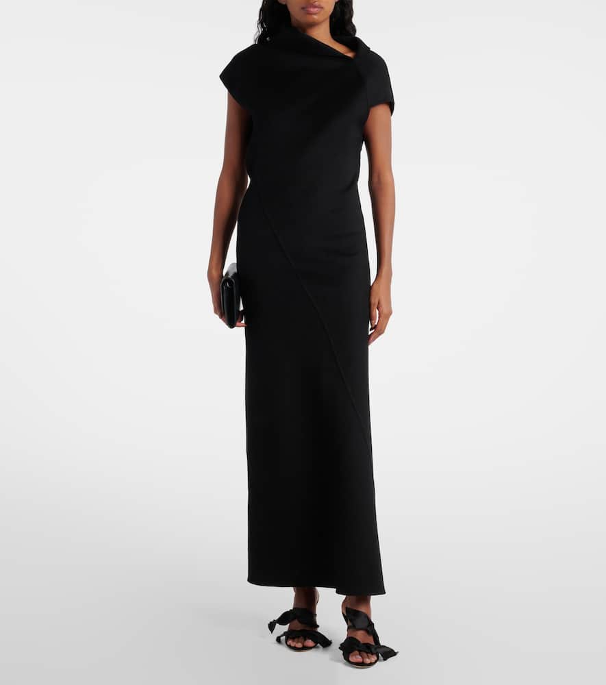 The Row Vika Knotted Satin Sandals In Black