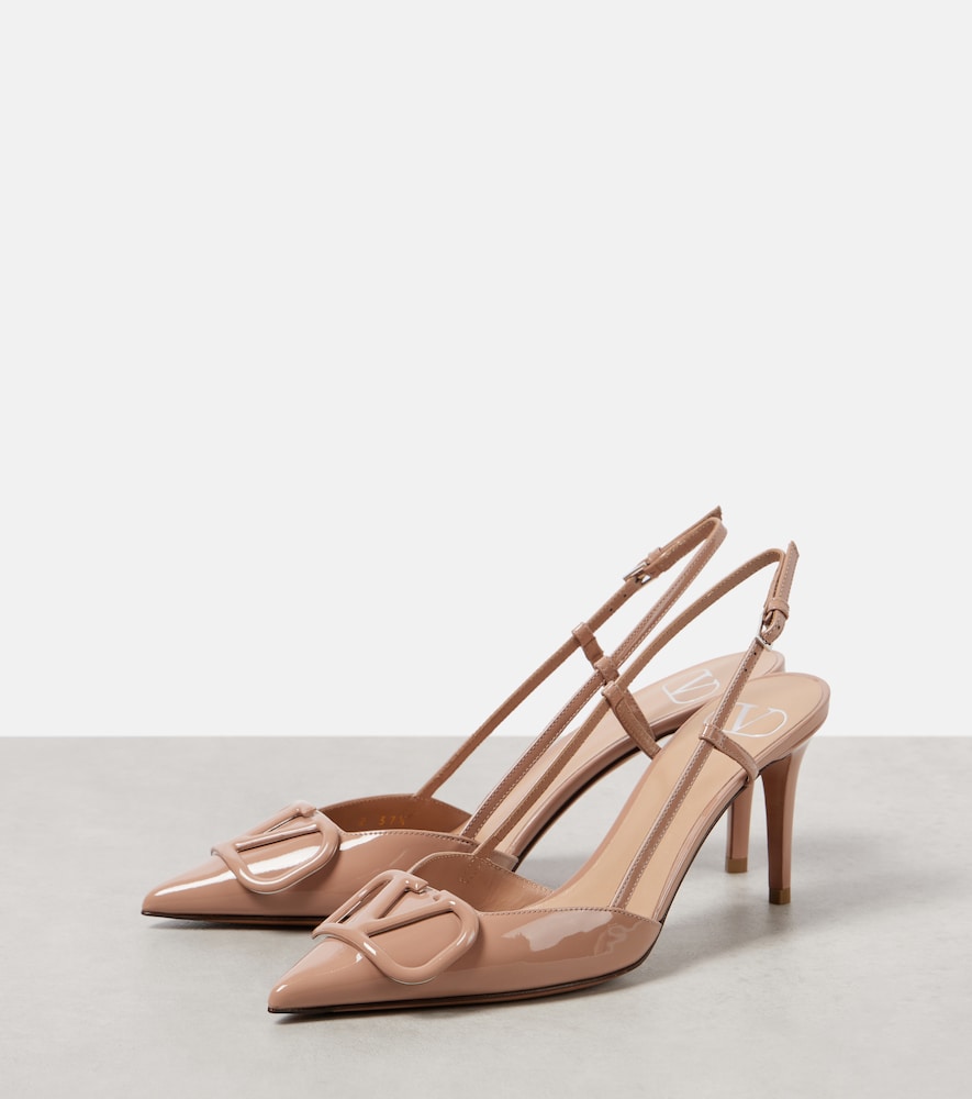 Valentino Garavani Valentino Garavani Slingback-pumps Vlogo Signature 80 Aus Lackleder 