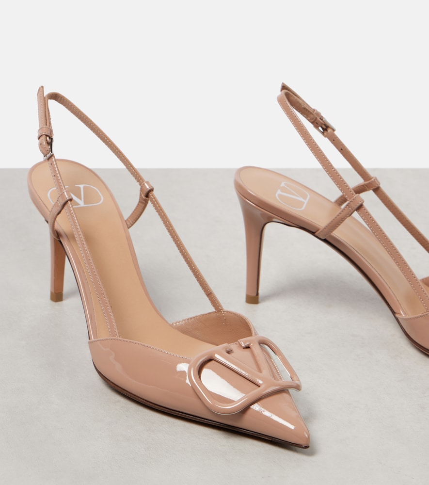  Valentino Garavani Valentino Garavani Slingback-pumps Vlogo Signature 80 Aus Lackleder 
